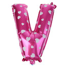 Pink I LOVE YOU Red Hearts Foil Balloons Set for Wedding Wall Decoration