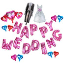 Wedding Balloons Alphabets HAPPY WEDDING Bride&Groom Dress Foil Balloons Set