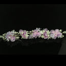 Wedding Bridal Bridesmaid Flower Faux Pearl Forehead Hairband Ribbon Garland