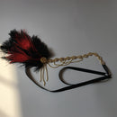 1920s Feather Flapper Hairband Forehead Chain Great Gatsby Headpieces
