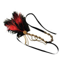 1920s Feather Flapper Hairband Forehead Chain Great Gatsby Headpieces