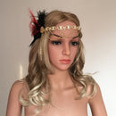 1920s Feather Flapper Hairband Forehead Chain Great Gatsby Headpieces