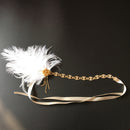 1 Piece White Feather Vintage Headpiece 1920s Great Gatsby Flapper Headband