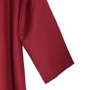 Men Women Hooded Robe Long Black Cloak Cape + Necklace + Cotton Belt for Halloween Fancy Costume Dress Accessory Wine Red S