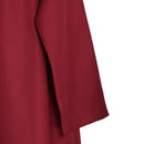 Men Women Hooded Robe Long Black Cloak Cape + Necklace + Cotton Belt for Halloween Fancy Costume Dress Accessory Wine Red L