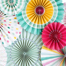8pcs/Set Multicolor Glitter Paper Pinwheel Folding Hanging Fan Backdrop Party Decor