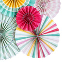 8pcs/Set Multicolor Glitter Paper Pinwheel Folding Hanging Fan Backdrop Party Decor