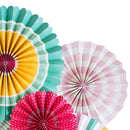 8pcs/Set Multicolor Glitter Paper Pinwheel Folding Hanging Fan Backdrop Party Decor