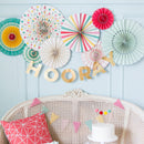 8pcs/Set Multicolor Glitter Paper Pinwheel Folding Hanging Fan Backdrop Party Decor