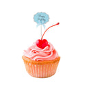 10pcs Happy Birthday Cupcake Toppers Food Picks Baby Shower Party Decor Blue