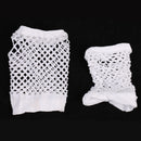 Women Girls Fashionable Bride To Be Hens Night Party Fishnet Fingerless Half Gloves Dance Costume Accessory 1 Pair White