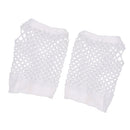 Women Girls Fashionable Bride To Be Hens Night Party Fishnet Fingerless Half Gloves Dance Costume Accessory 1 Pair White