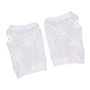 Women Girls Fashionable Bride To Be Hens Night Party Fishnet Fingerless Half Gloves Dance Costume Accessory 1 Pair White