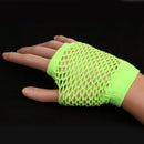 Women Girls Fashionable Bride To Be Hens Night Party Fishnet Fingerless Half Gloves Dance Costume Accessory 1 Pair Fluorescent Green