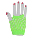 Women Girls Fashionable Bride To Be Hens Night Party Fishnet Fingerless Half Gloves Dance Costume Accessory 1 Pair Fluorescent Green