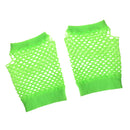 Women Girls Fashionable Bride To Be Hens Night Party Fishnet Fingerless Half Gloves Dance Costume Accessory 1 Pair Fluorescent Green