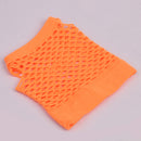 Women Girls Fashionable Bride To Be Hens Night Party Fishnet Fingerless Half Gloves Dance Costume Accessory 1 Pair Orange