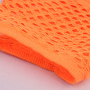 Women Girls Fashionable Bride To Be Hens Night Party Fishnet Fingerless Half Gloves Dance Costume Accessory 1 Pair Orange