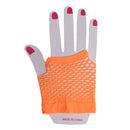 Women Girls Fashionable Bride To Be Hens Night Party Fishnet Fingerless Half Gloves Dance Costume Accessory 1 Pair Orange
