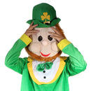 Green Lucky Leprechaun Adult St Patricks Day Cartoon Mascot Costume Outfit