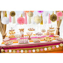 Set of 20pcs Mixed Tissue Paper Flowers Balls Tassels Paper Garland Party Decora Gold Pink Beige