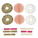 12 Pieces Tissue Paper Flowers Honeycomb Lanterns Wedding Party Decor