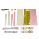 Set of 20pcs Mixed Tissue Paper Flowers Balls Tassels Paper Garland Party Decora Gold Pink Beige