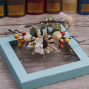 Boho WomenÂ’s Wedding Bridesmaid Berry Flower Rattan Crown Headdress Festival Forehead Headband Hair Garland Headwear