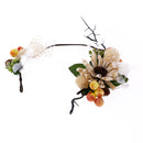 Boho WomenÂ’s Wedding Bridesmaid Berry Flower Rattan Crown Headdress Festival Forehead Headband Hair Garland Headwear
