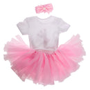 Cute Elegant Baby Girls Romper Bodysuit Playsuit Tutu Skirt Princess Outfit 1st Birthday Party Supplies S