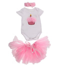 Cute Elegant Baby Girls Romper Bodysuit Playsuit Tutu Skirt Princess Outfit 1st Birthday Party Supplies 6-12 Months