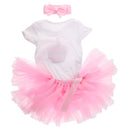 Cute Elegant Baby Girls Romper Bodysuit Playsuit Tutu Skirt Princess Outfit 1st Birthday Party Supplies 6-12 Months
