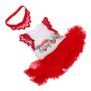 Cute Elegant Baby Girls Romper Bodysuit Tutu Dress Crown Headband Princess Outfit 1st Birthday Party Supplies XL