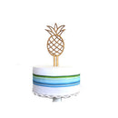 Wooden Luau Tropical Pineapple Cake Topper Sticks Birthday Party Cake Decor