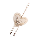 Rustic Natural Wooden Heart Bird Bowknot Wedding Party Hanging Ornament