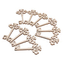 10pcs Wooden Victorian Keys Embellishment Wood Keys Shape DIY Crafts