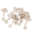10pcs Wooden Victorian Keys Embellishment Wood Keys Shape DIY Crafts