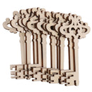 10pcs Wooden Victorian Keys Embellishment Wood Keys Shape DIY Crafts