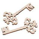 10pcs Wooden Victorian Keys Embellishment Wood Keys Shape DIY Crafts