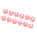 12 Pieces Mini Plastic Bibs for Baby Shower or Gender Reveal Decorations,Cupcake Topper Pink