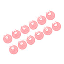 12 Pieces Mini Plastic Bibs for Baby Shower or Gender Reveal Decorations,Cupcake Topper Pink