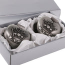Pack of 2 Alloy Heart Crown My First Tooth Curl Save Box Keepsake Gift With Box