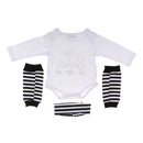 Set Of Baby's Crawl Outfit With Headband Leg Warmer Newborn Romper Bodysuit Dress 100cm