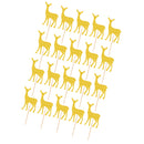 20pcs Glitter Gold Deer Cake Cupcake Topper Food Picks Xmas Birthday Party Supplies