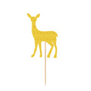 20pcs Glitter Gold Deer Cake Cupcake Topper Food Picks Xmas Birthday Party Supplies