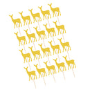 20pcs Glitter Gold Deer Cake Cupcake Topper Food Picks Xmas Birthday Party Supplies