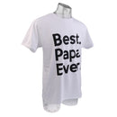 Best Papa Ever Fathers Day Gift Dad Birthday Holiday Saying Slogan Men's T-shirt XL