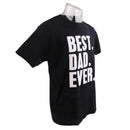 Best Papa Ever Letter Printed T-shirt Saying Slogan Tee Fathers Day Birthday Cosplay Party Gift Black L