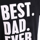 Best Papa Ever Letter Printed T-shirt Saying Slogan Tee Fathers Day Birthday Cosplay Party Gift Black L