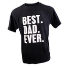 Best Papa Ever Letter Printed T-shirt Saying Slogan Tee Fathers Day Birthday Cosplay Party Gift Black XXL